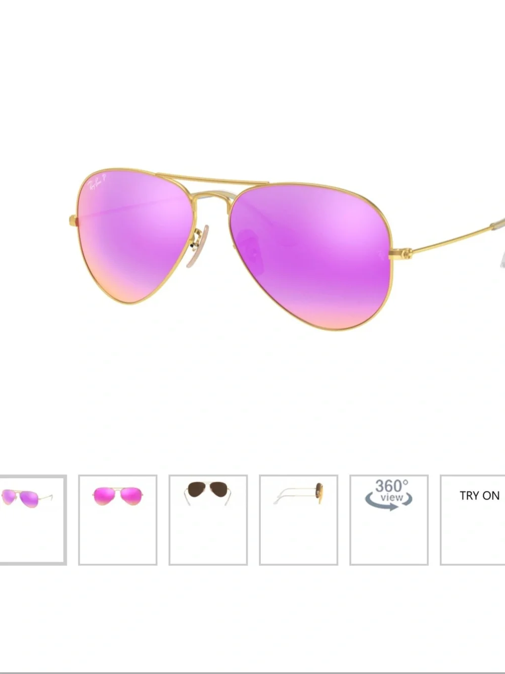 Ray-Ban 3025 large metal aviator sunglasses